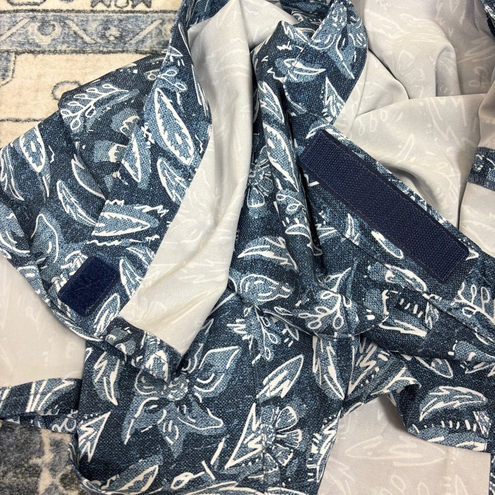 RipSkirt Hawaii Wrap Skirt Blue Flora Rustica Length 1 Women’s Size XL Cover Up - Picture 4 of 4
